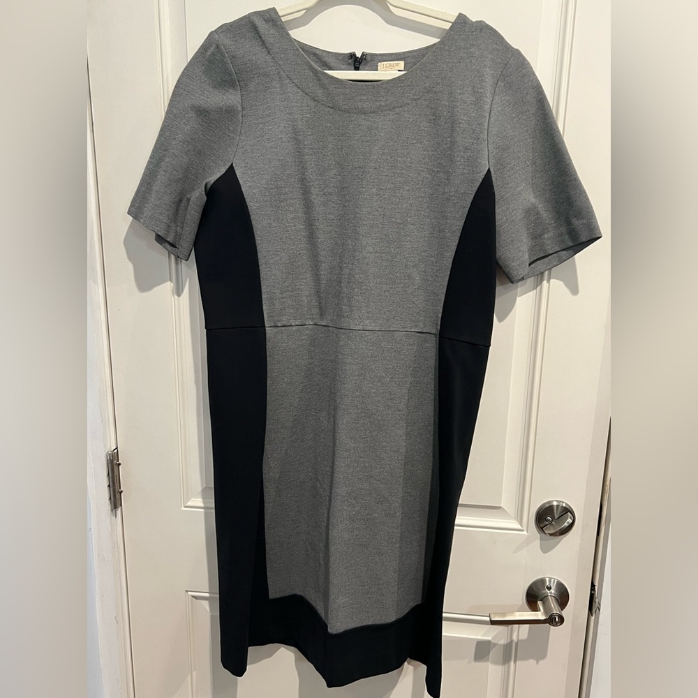 J Crew Black and Gray Dress